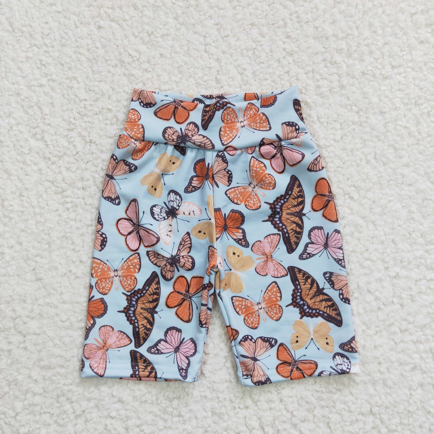 kids clothing butterfly print bike shorts