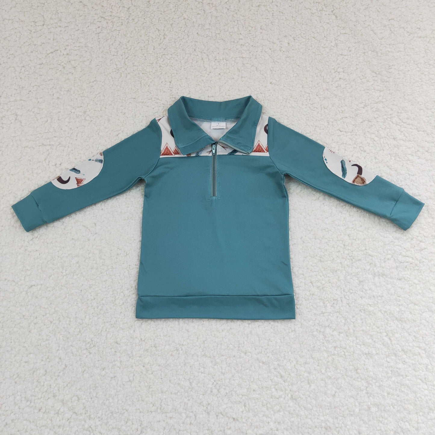boy cow zip top clothes