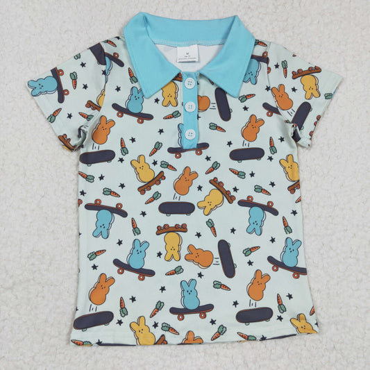 easter peeps polo button t-shirt for boy