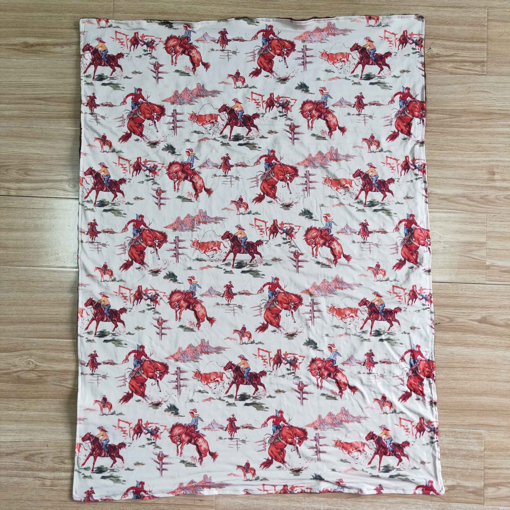 cowboy soft minky baby blanket