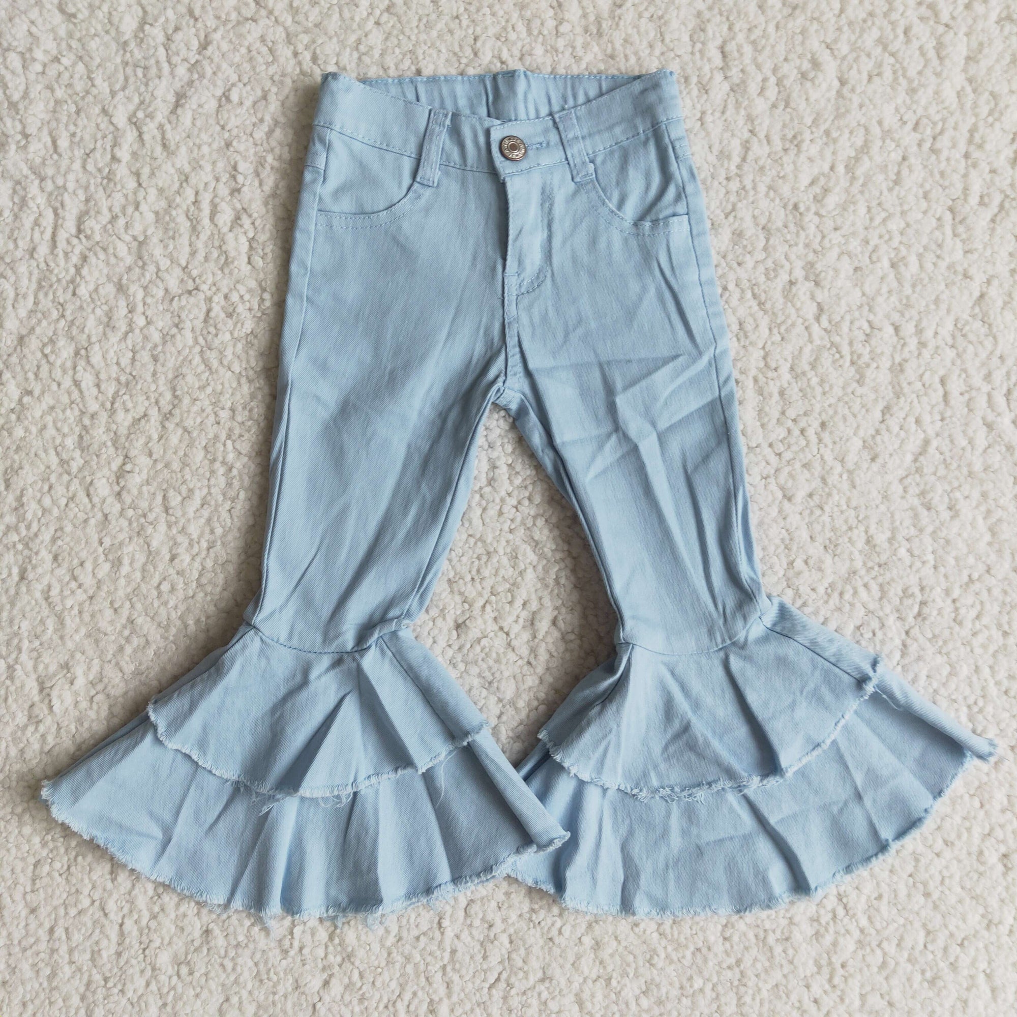 kids girl's cloting flare denim pants