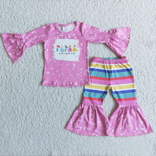 Pink Rainbow Princess Pants Set