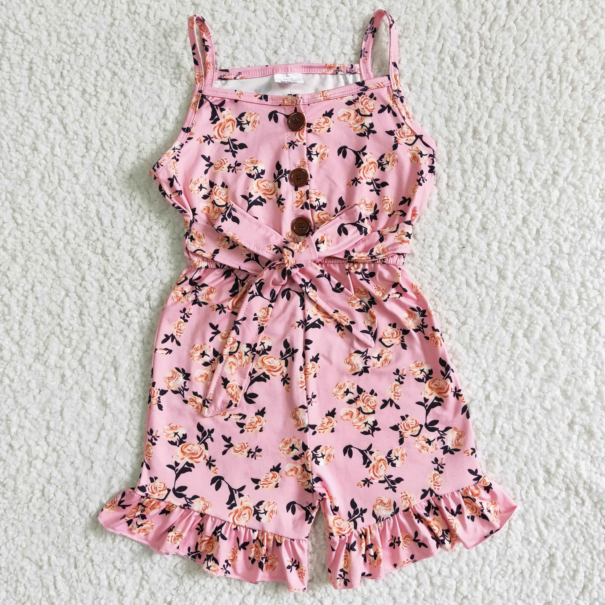 floral strappy play romper