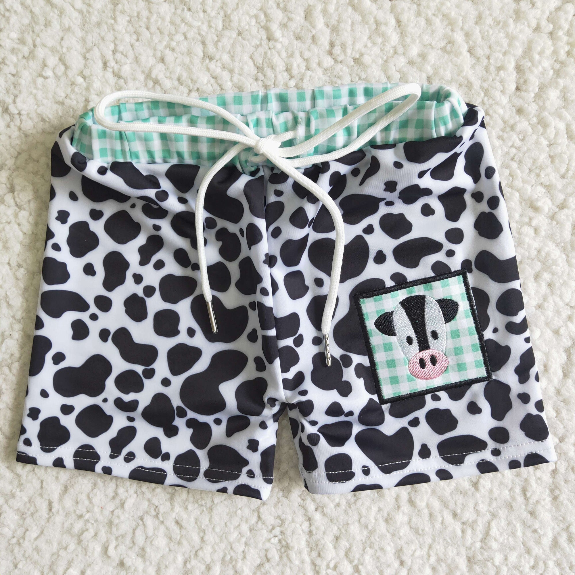 boy's clothing cow print swimsuit trunk boy