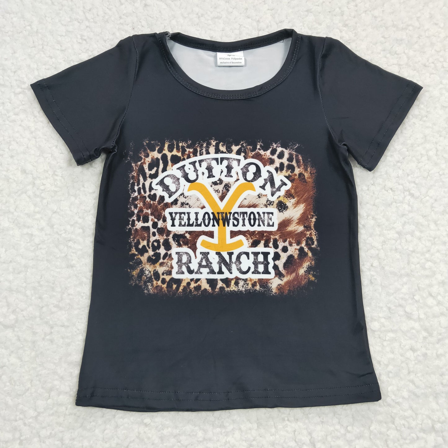 yellowstone black t-shirt kids top clothing