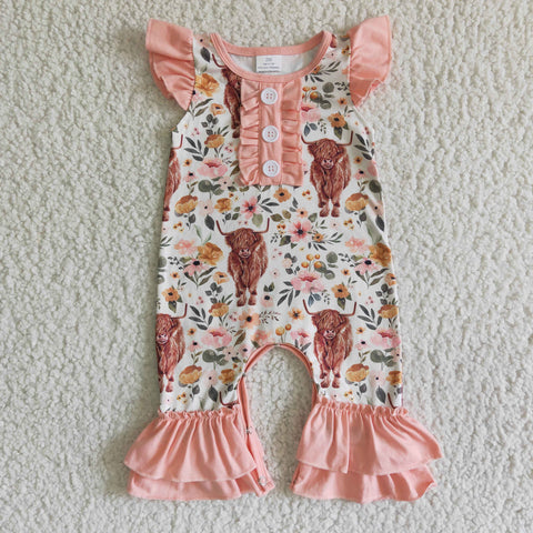 pink newborn infant romper for baby girl