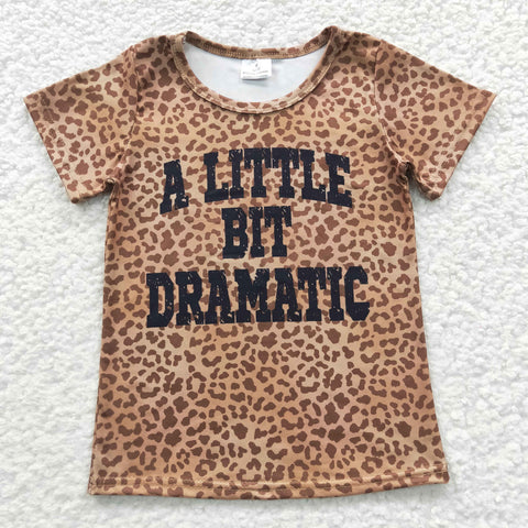fashion leopard tee girl t-shirt a little bit dramatic