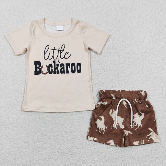 little buckaroo western boy shorts set summer