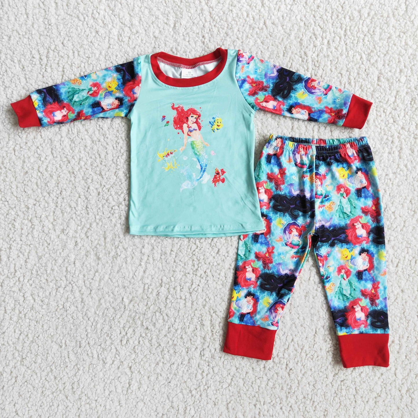 Mermaid Print Pajamas Girl