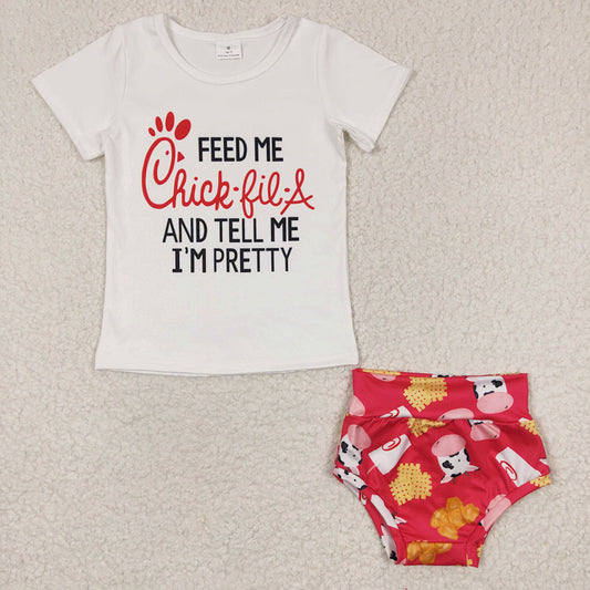 baby girl's bummie set chick-fil-a