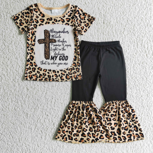 kids clothing leopard cross outfit
