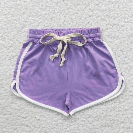 kids cotton purple sports shorts
