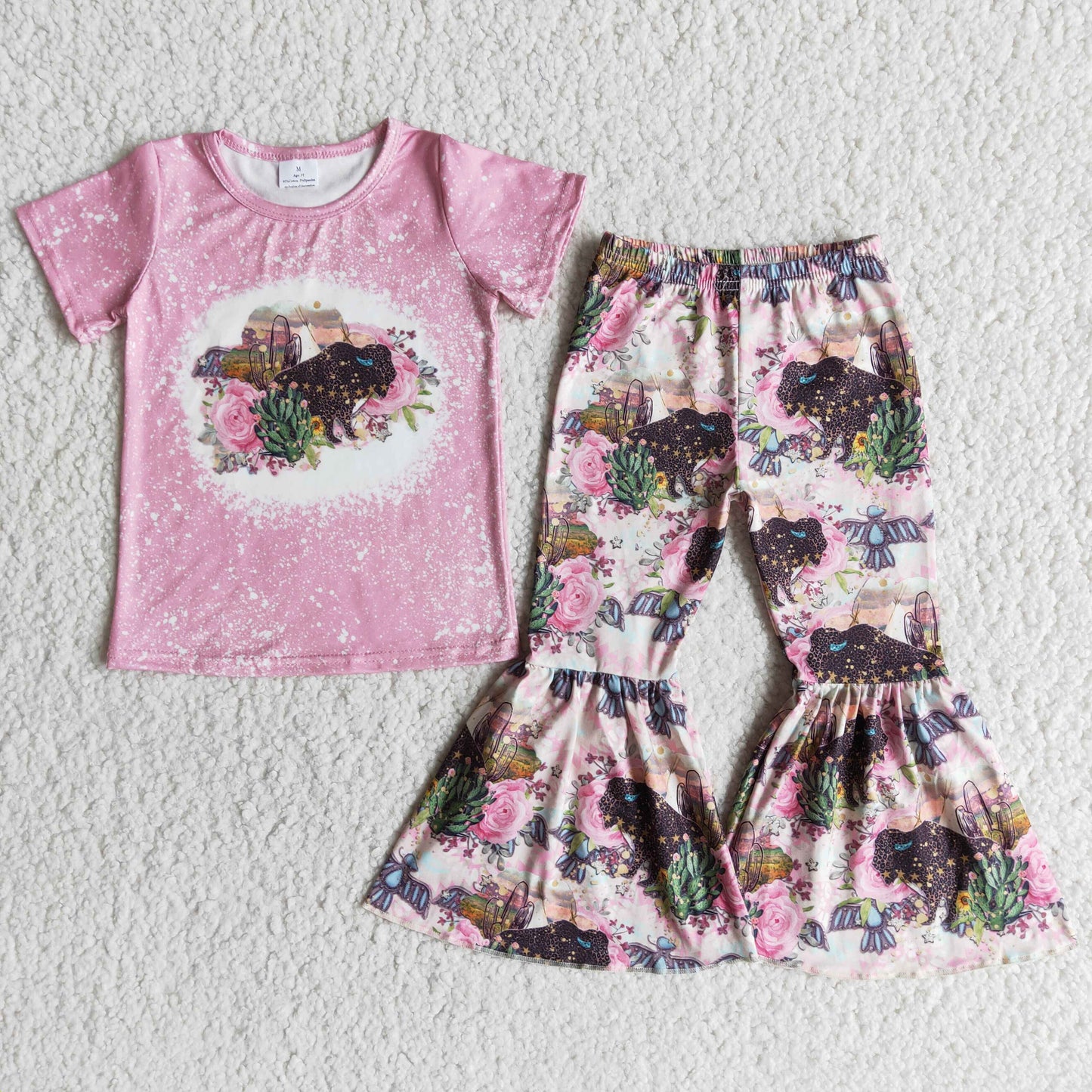 pink cow flower bells outfit