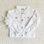 good quality white denim jacket top