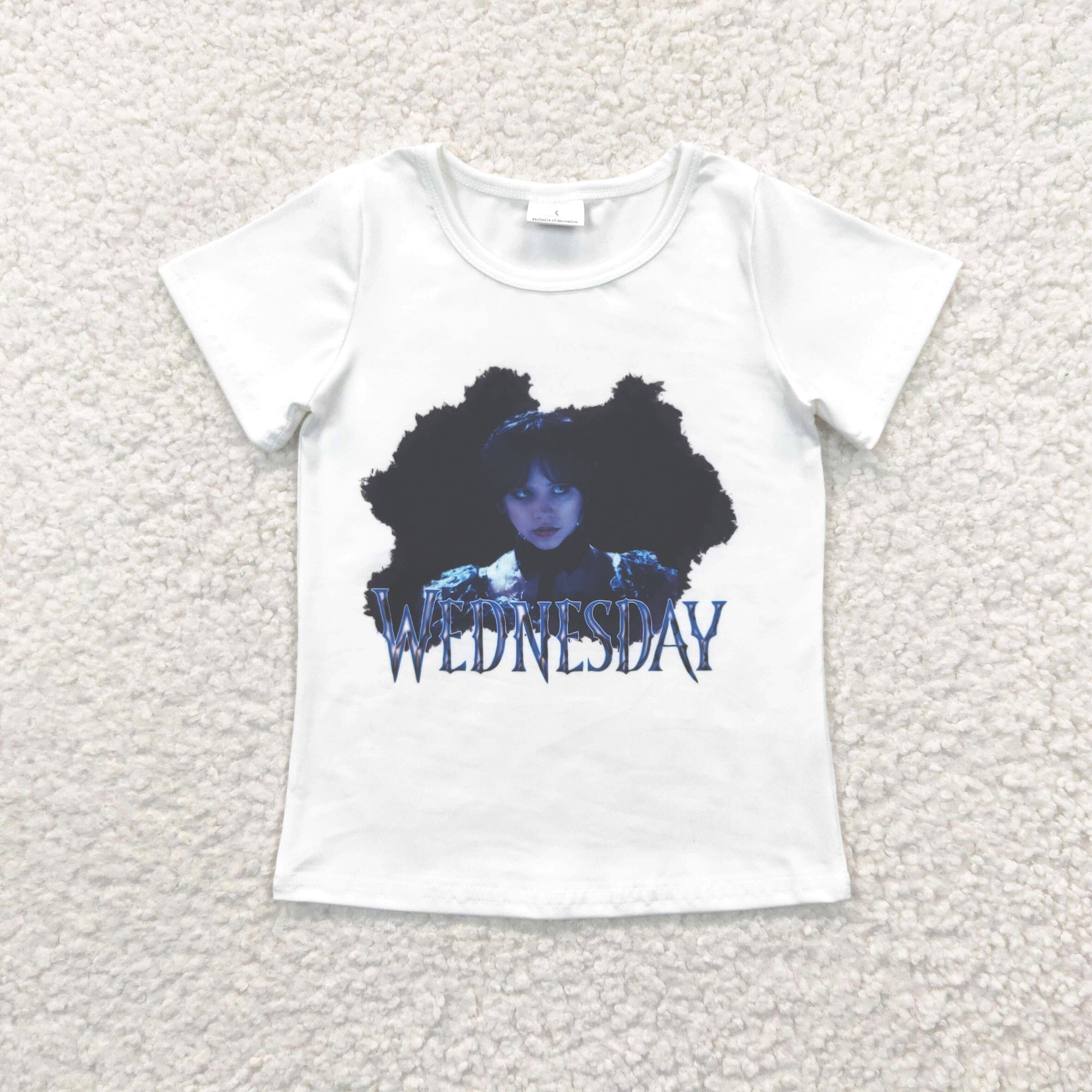 girl clothes white t shirt top tee wednesday