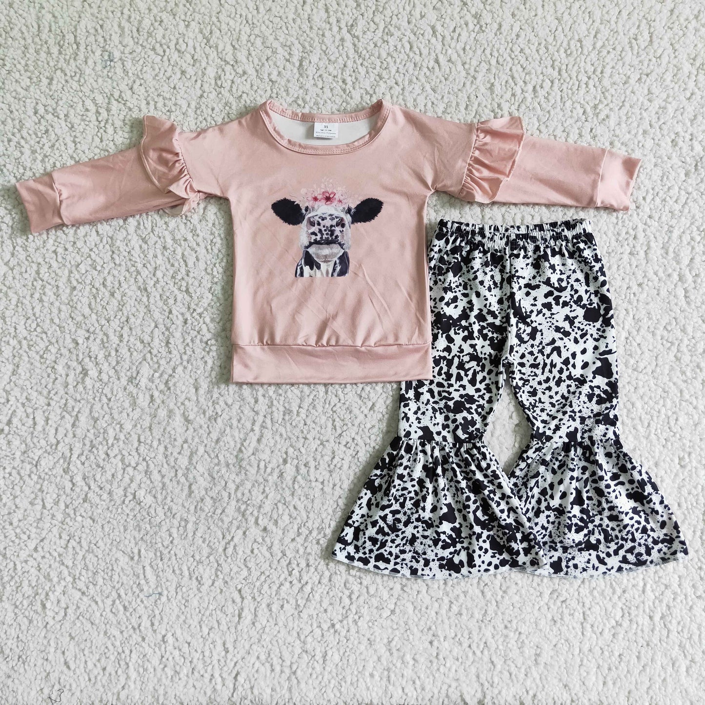fall girls outfit cow belles set