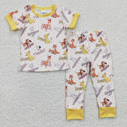 cartoon animal pajama pants set