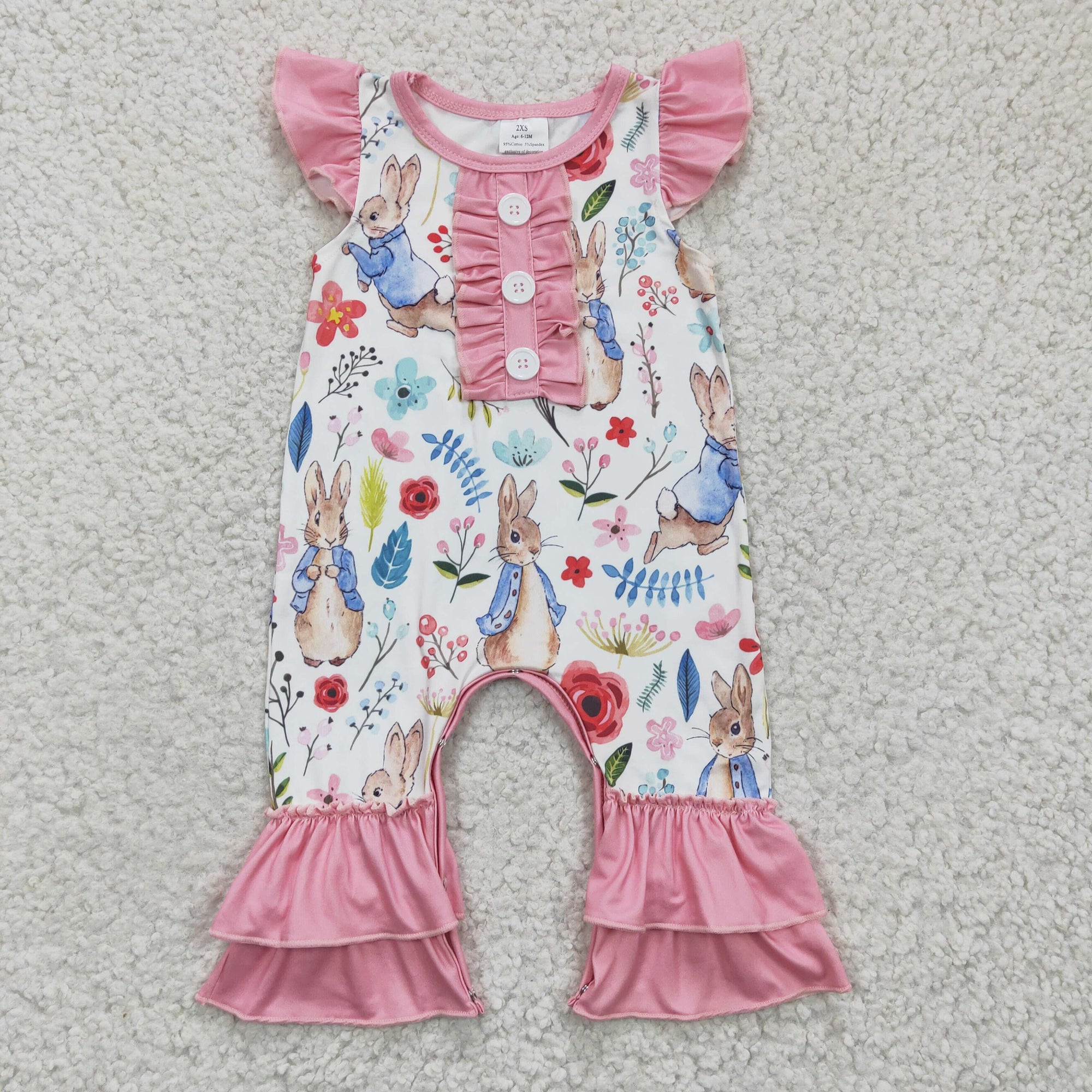 newborn infant clothing baby girl easter romper