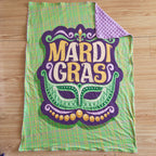 mardi gras mask blanket