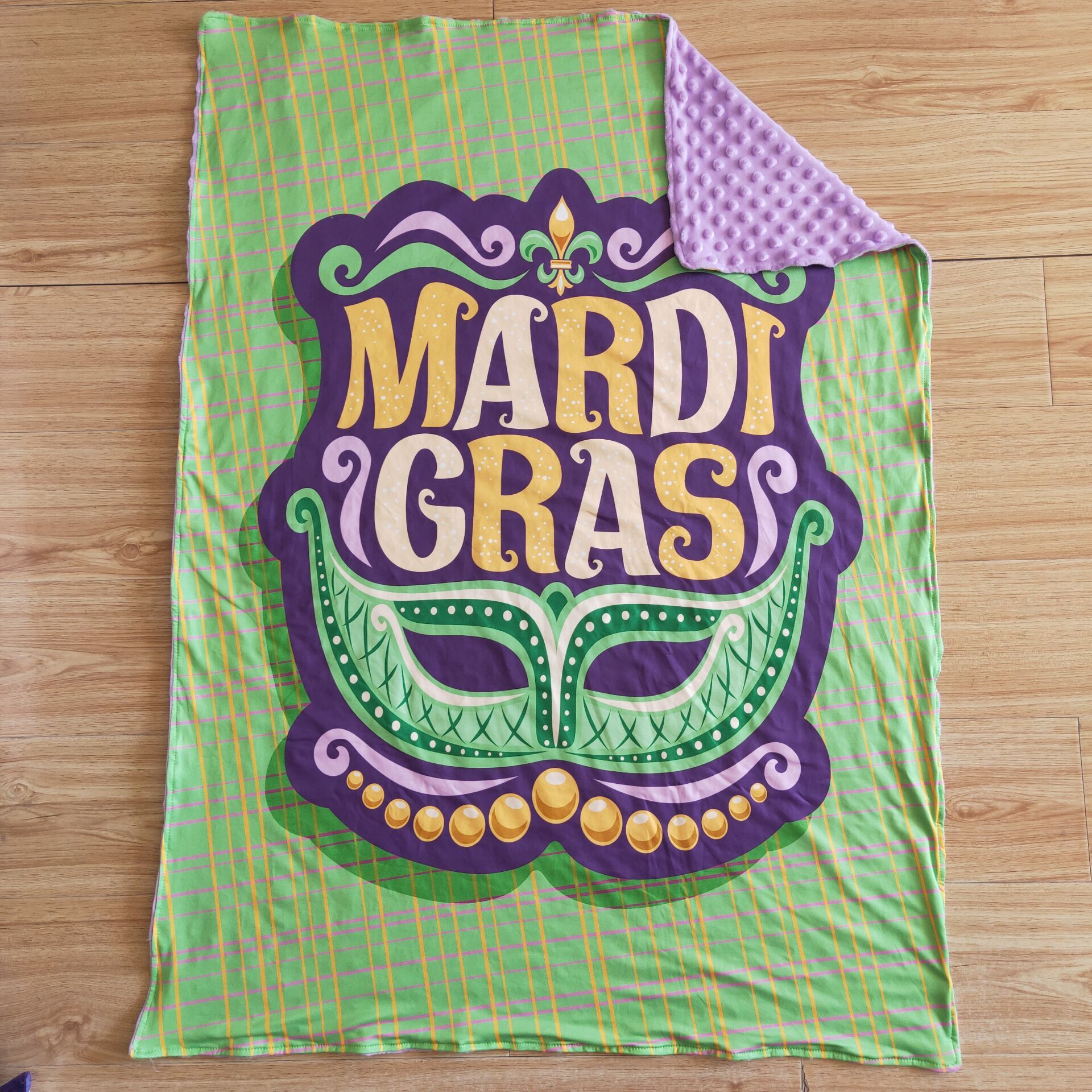 mardi gras mask blanket