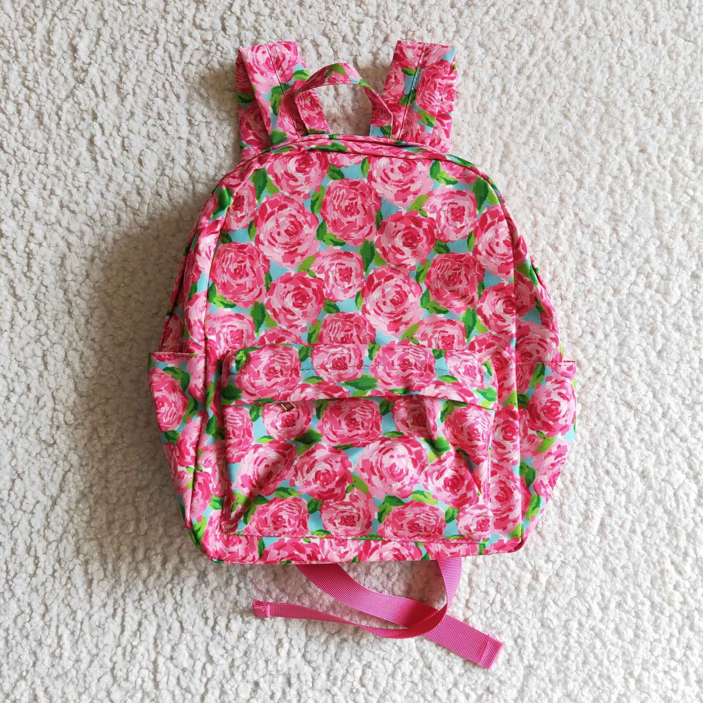 hot pink rose flower packpack for kids