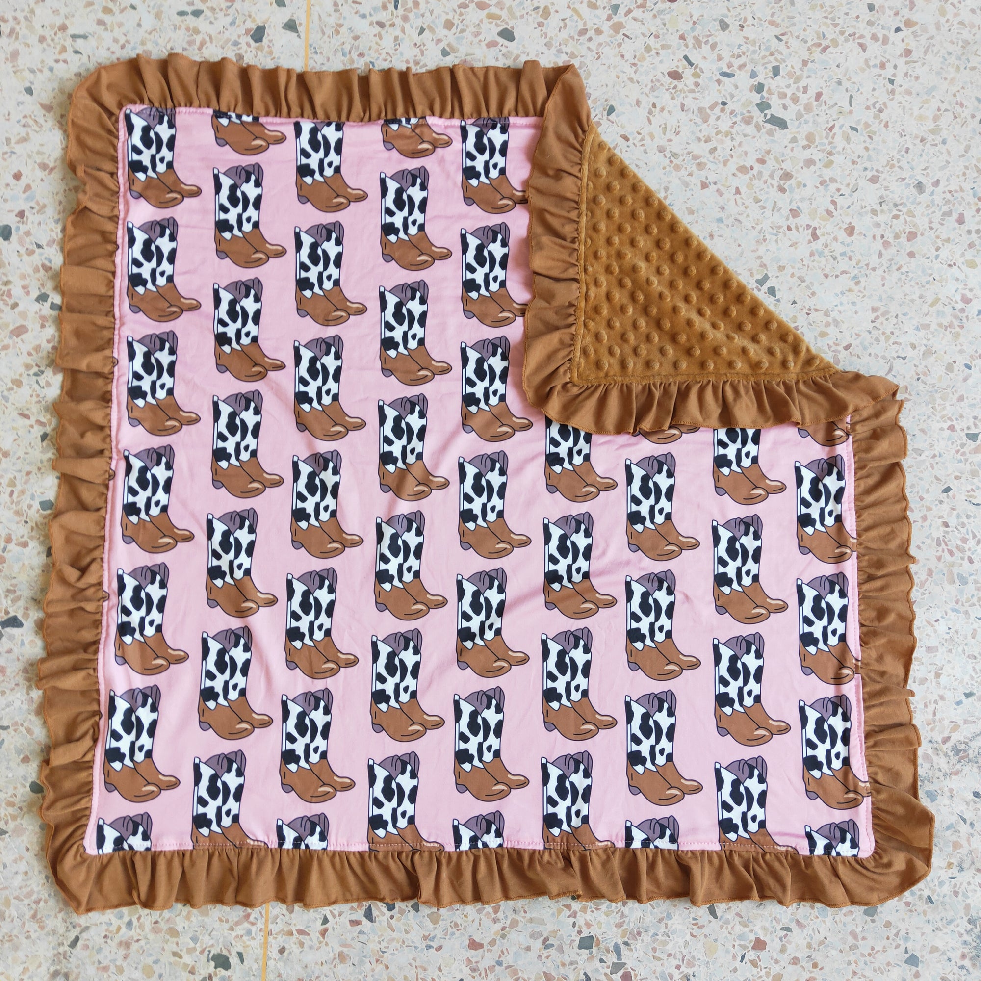brown boots blanket