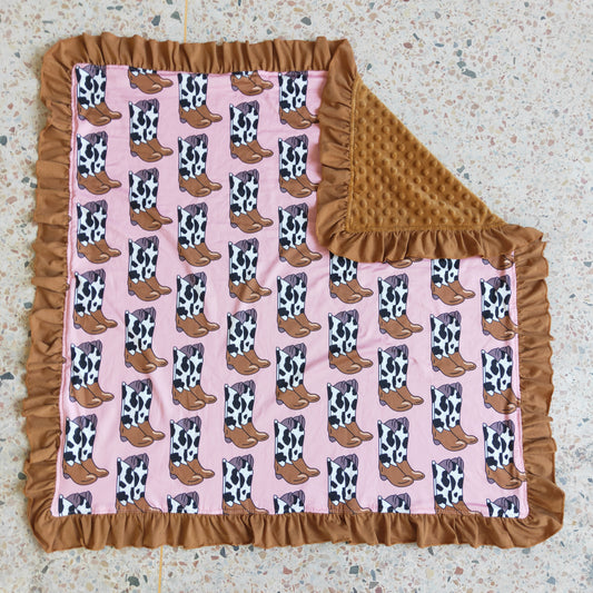 brown boots blanket