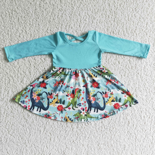 christmas blue dinosaur cross dress