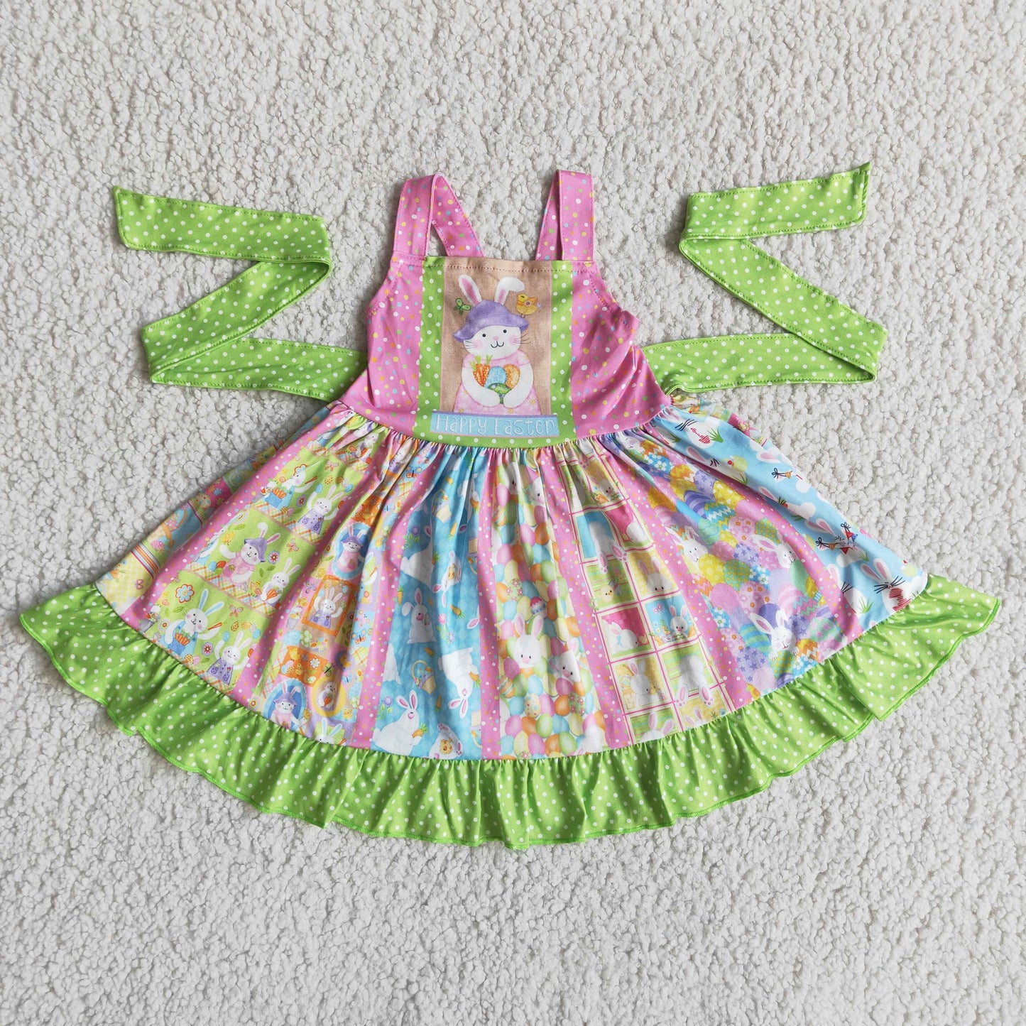 Easter bunny twirly dress summer dresses for girl