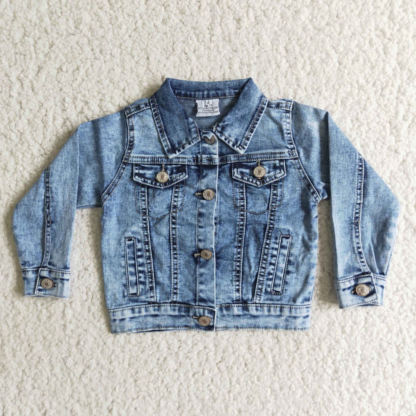 kids girl's outfit denim jacket clothing