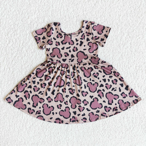 short sleeve cartoon mouse dress