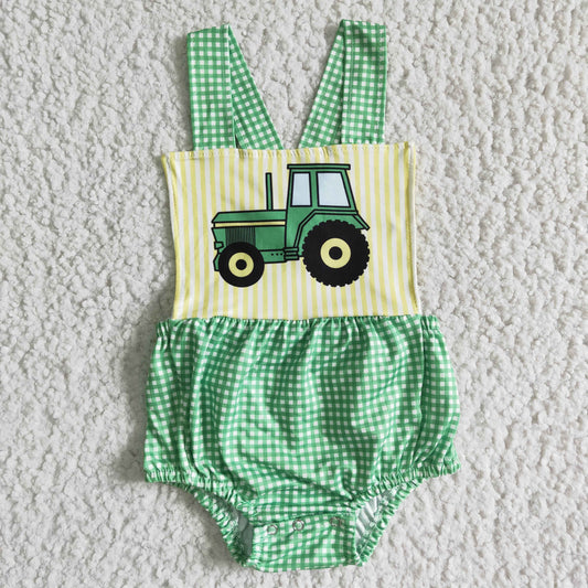 tractor romper jumpsuit infant boy