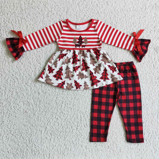 christmas tree plaid legging outfit