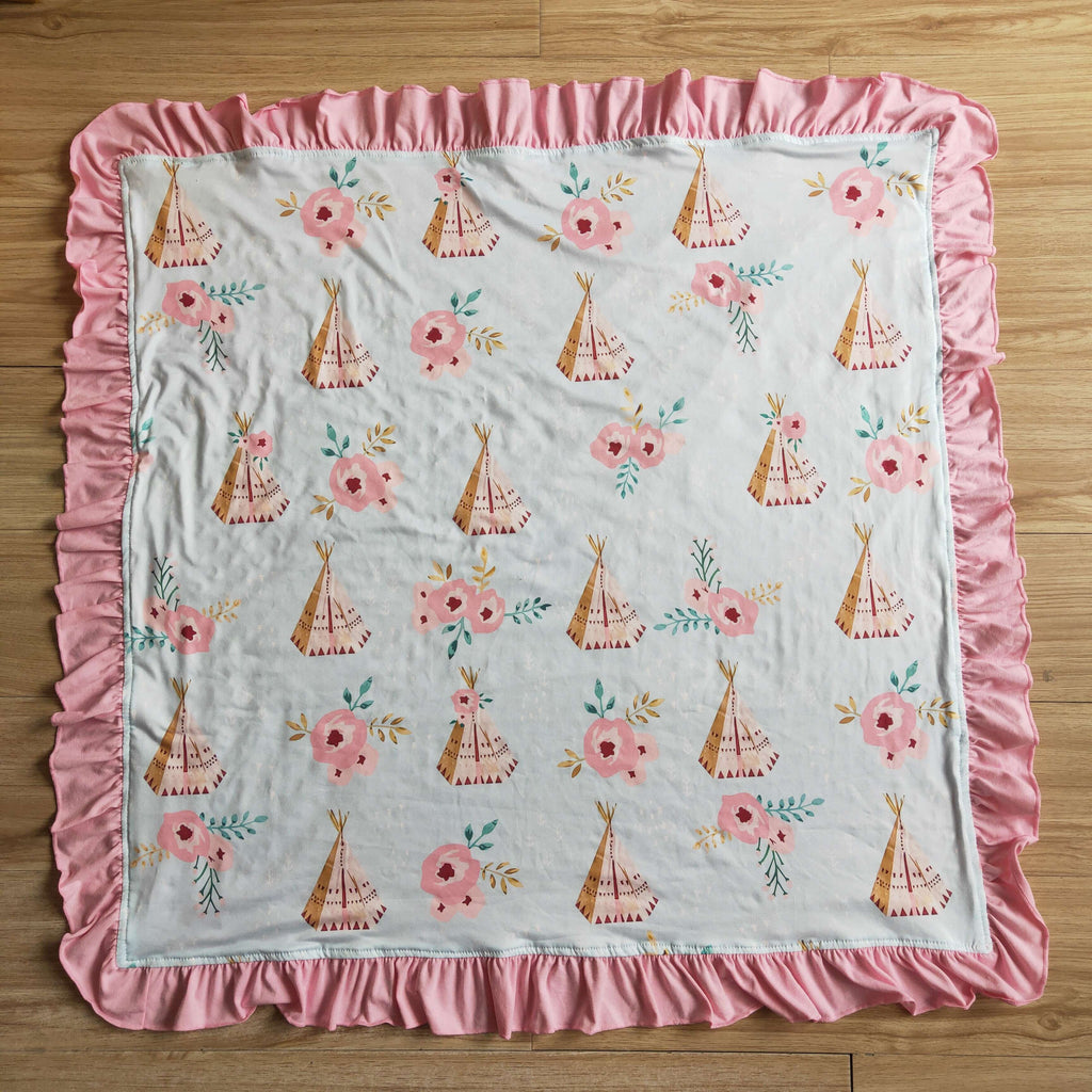 pink tent blanket
