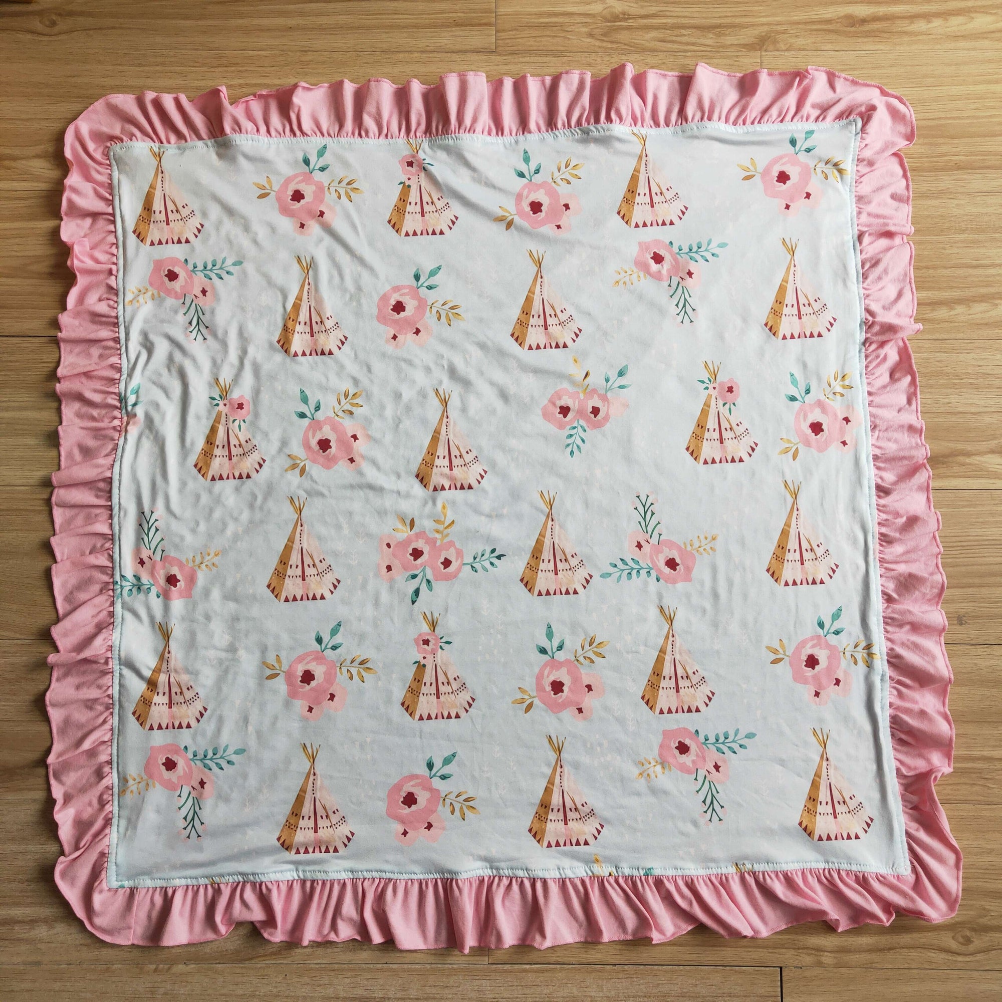pink tent blanket