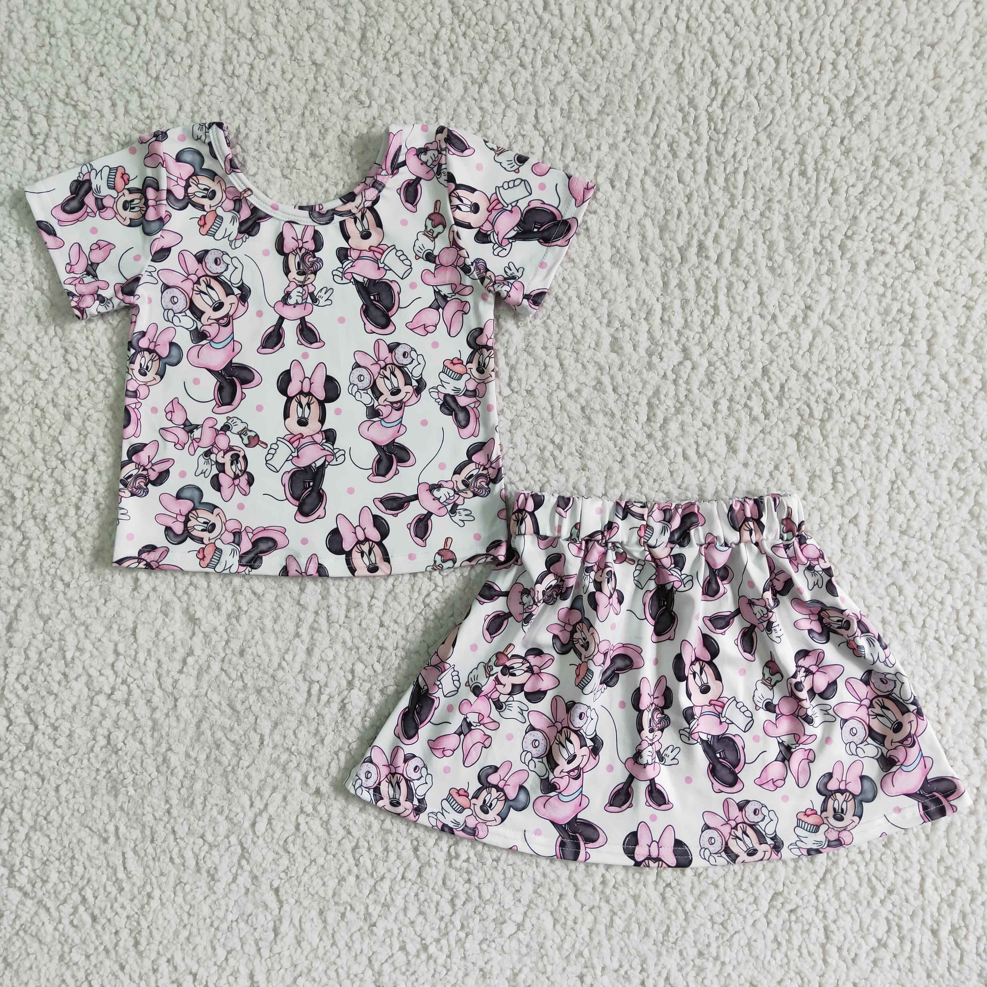 girl's clothing cute cartoon mouse skirt outfit
