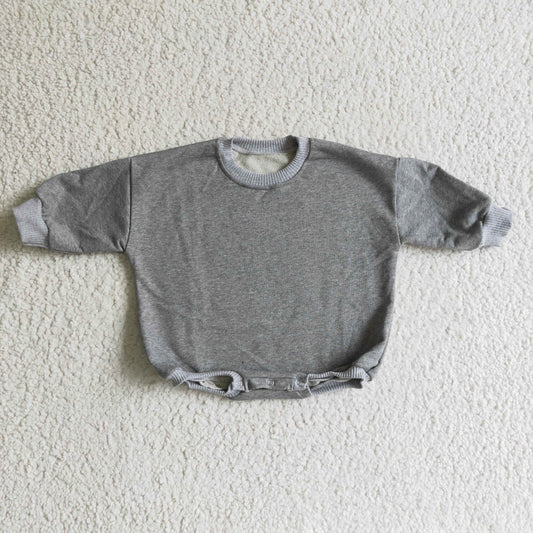 grey cotton baby romper