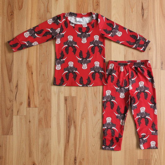 christmas pajama set highland cows