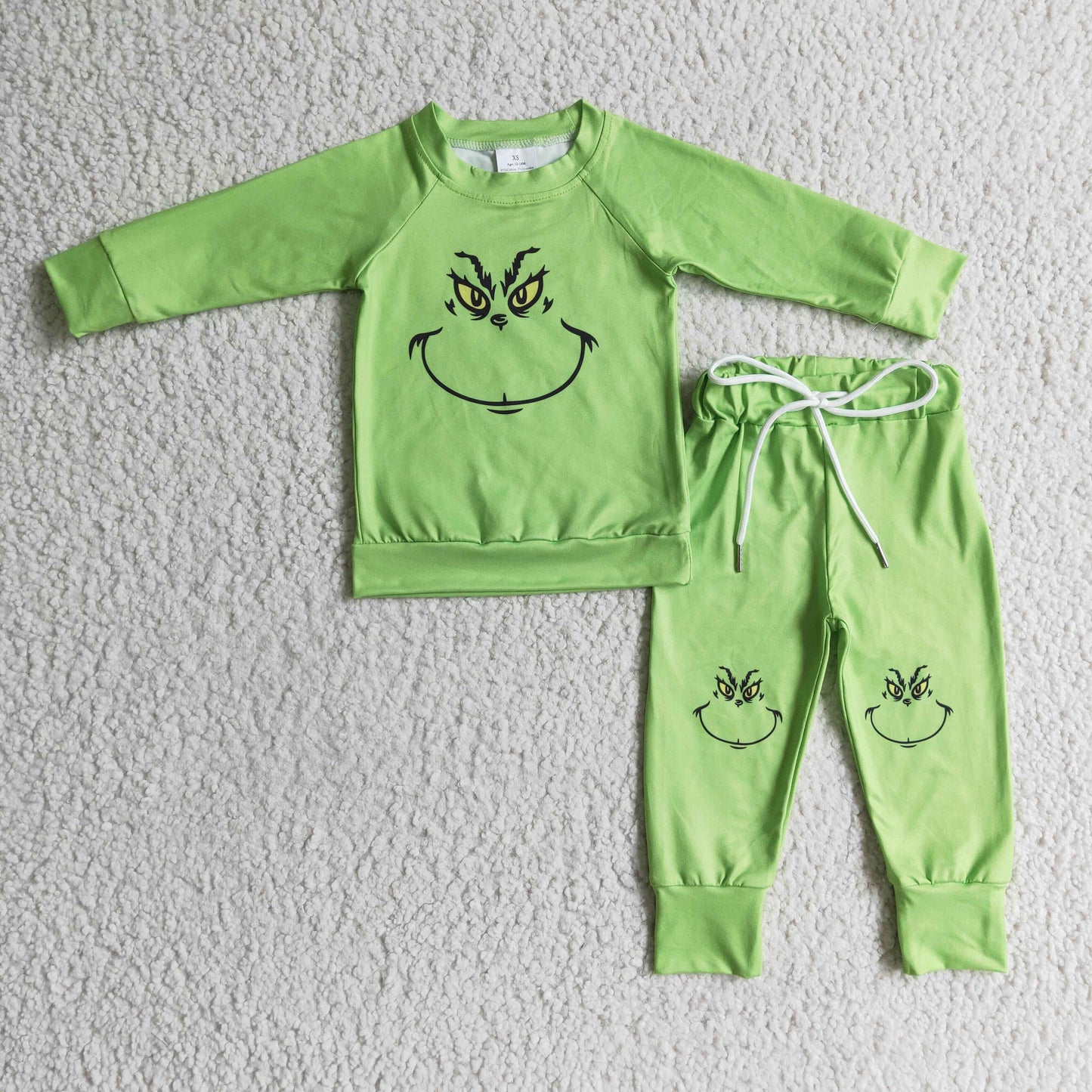 christmas green joggers outfit boys clothing