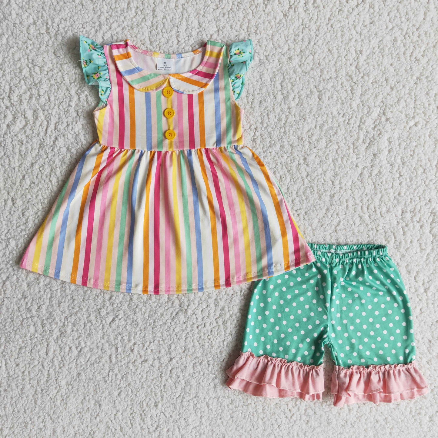 girl’s stripe outfit kids clothing