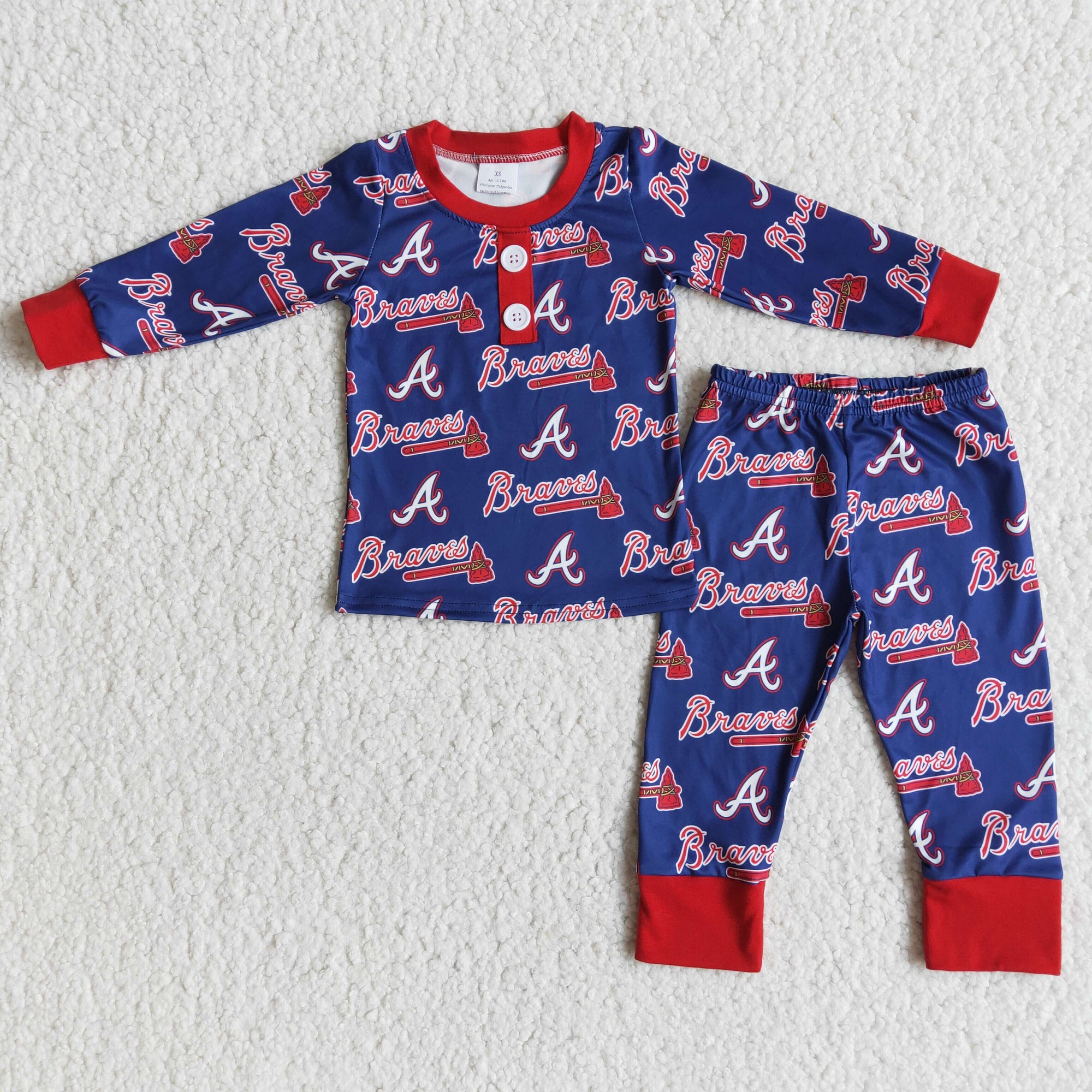 braves football pajamas boy