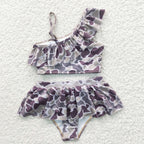 2pcs camo swimsuit girl summer clothing