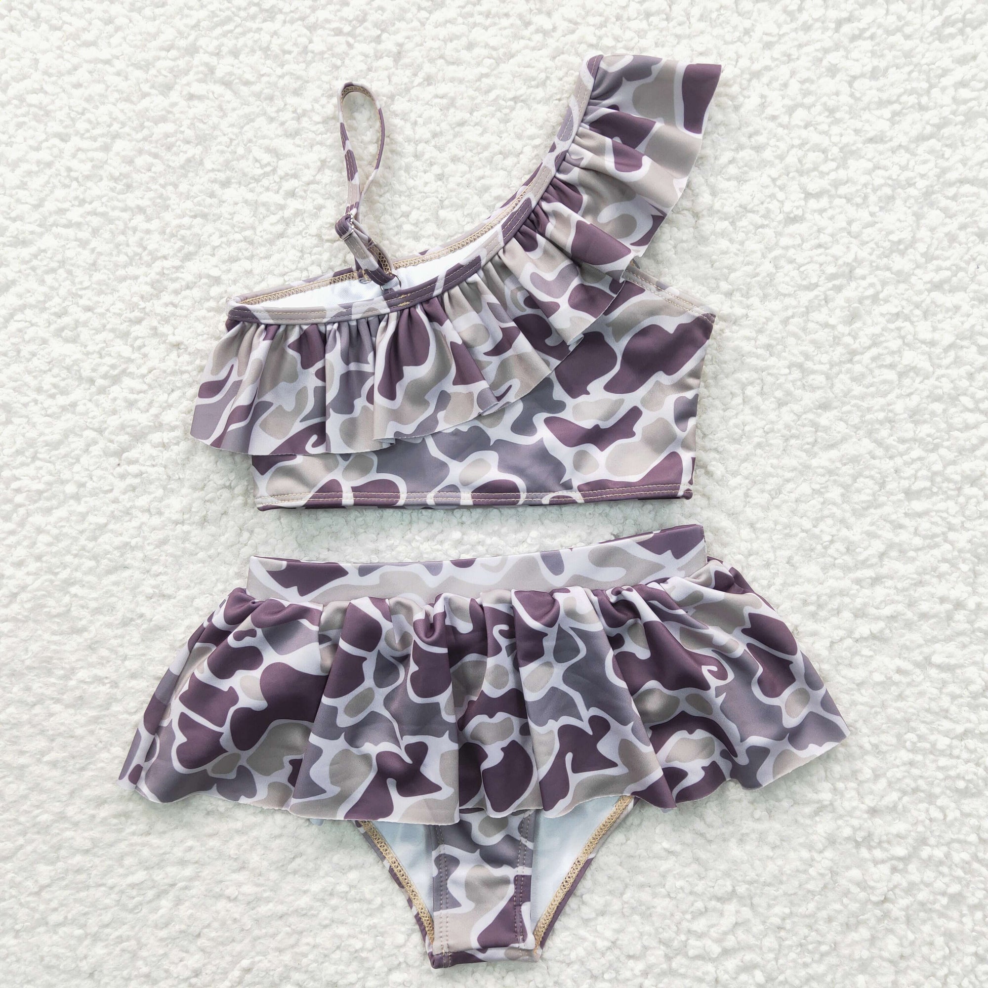 2pcs camo swimsuit girl summer clothing