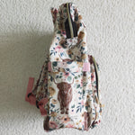 polyster/nylon floral cow diaper bag backpack