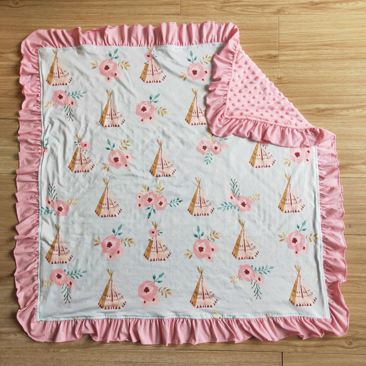 pink tent blanket