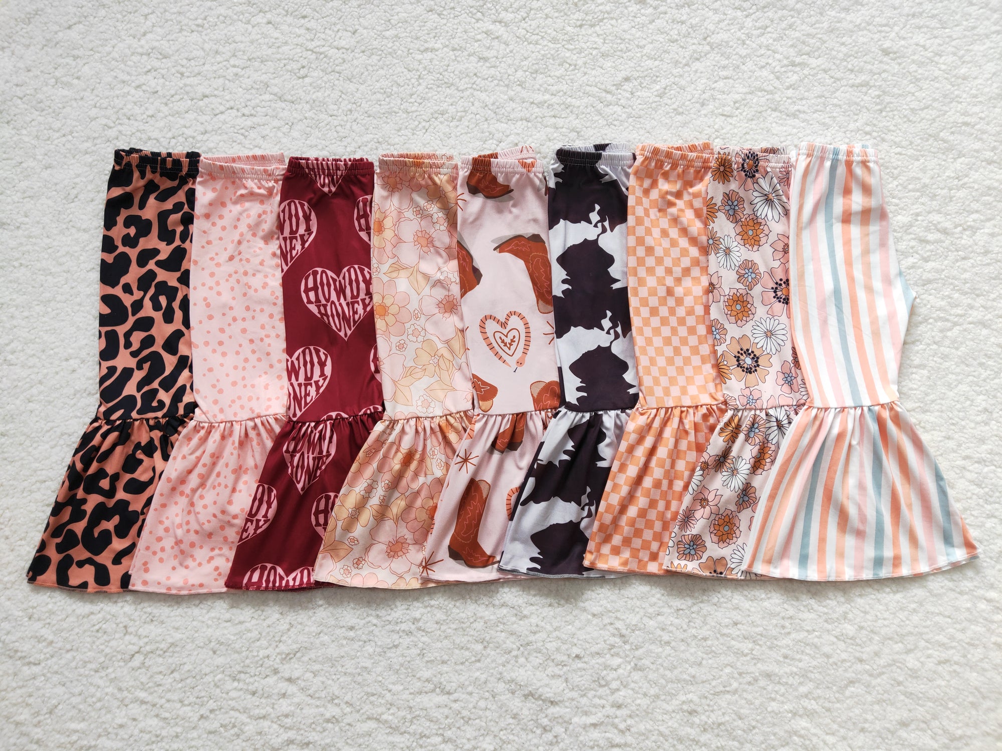 valentine heart bell bottom flare pants howdy honey