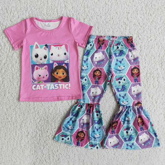 cat gabby pants set little girl clothing