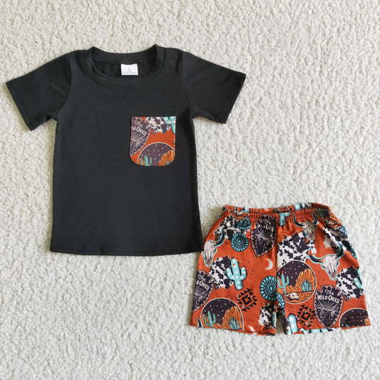 summer toddlers boy's outfit shorts clothes set