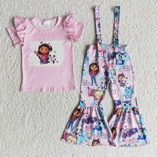 gabby's doll house overall pants set
