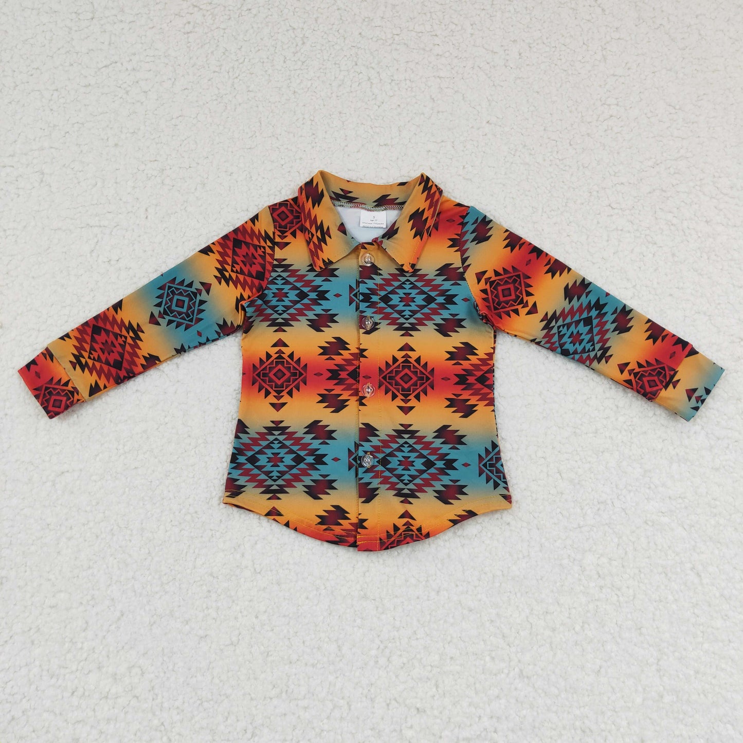 long sleeve aztec button shirt kids clothing